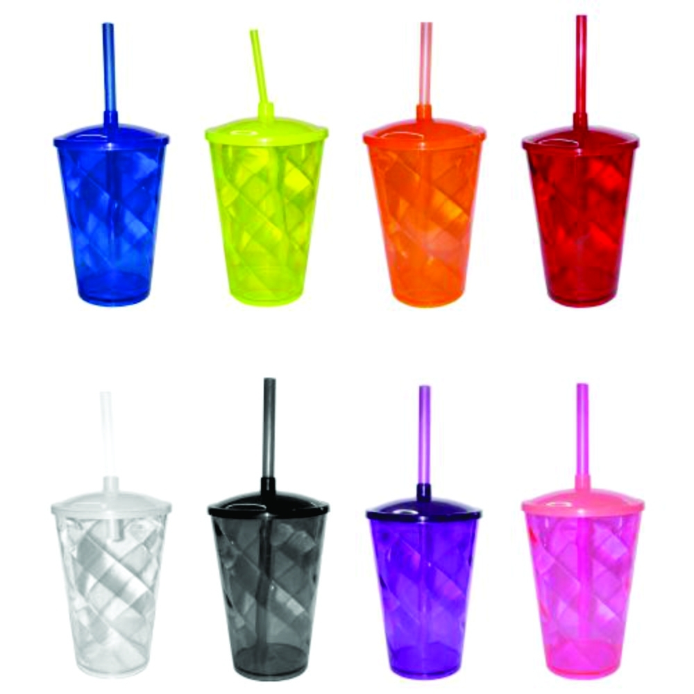 Copo acrílico 700ml com tampa e canudo-E0018